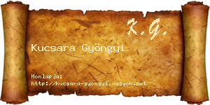 Kucsara Gyöngyi névjegykártya
