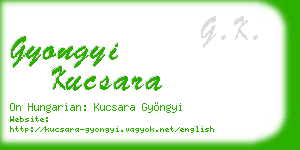 gyongyi kucsara business card