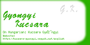 gyongyi kucsara business card